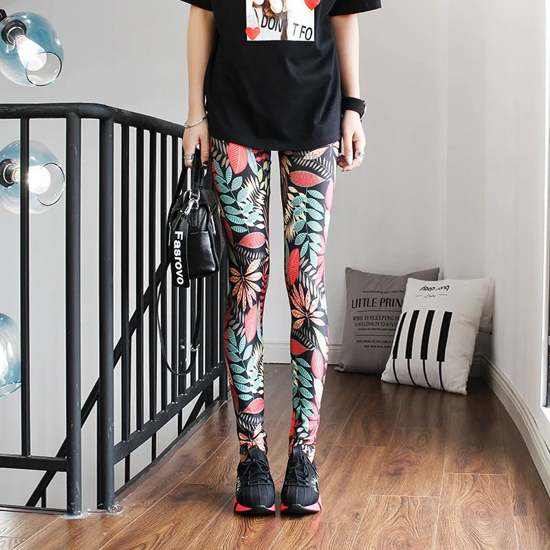 Fashion Leggings Sexy Casual Highly Elastic and Colorful Leg Warmer Fit Most Sizes Leggins Pants Trousers Woman's Leggings
