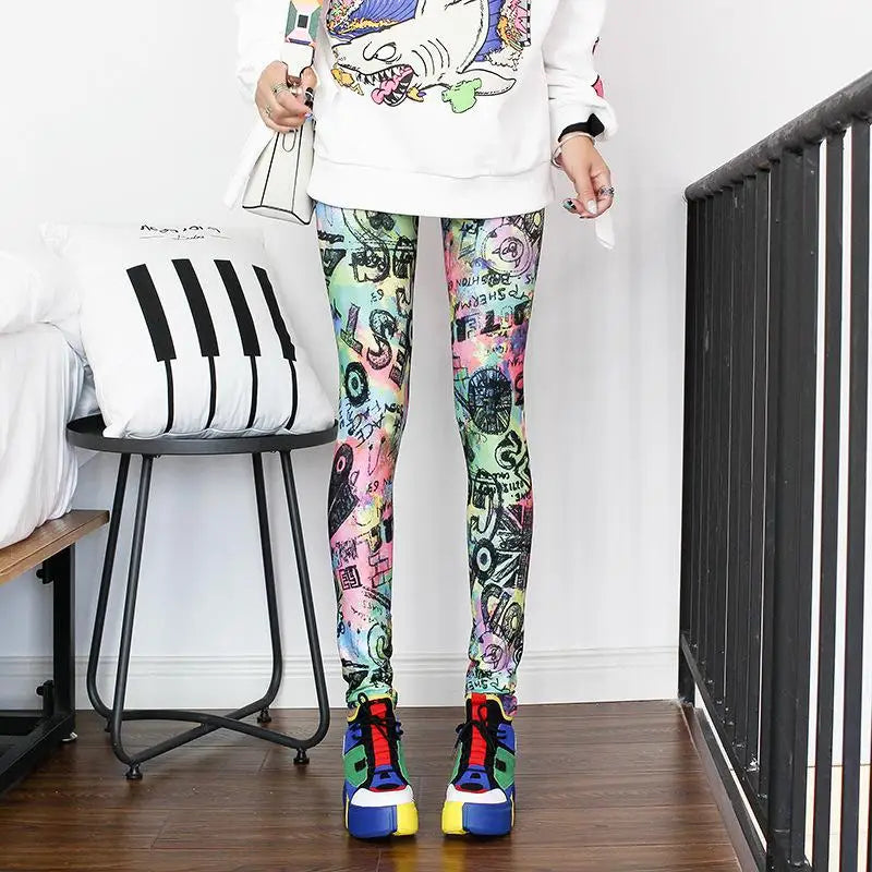 Fashion Leggings Sexy Casual Highly Elastic and Colorful Leg Warmer Fit Most Sizes Leggins Pants Trousers Woman's Leggings
