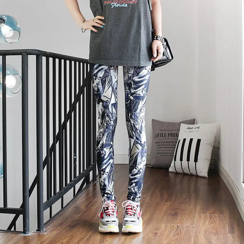 Fashion Leggings Sexy Casual Highly Elastic and Colorful Leg Warmer Fit Most Sizes Leggins Pants Trousers Woman's Leggings