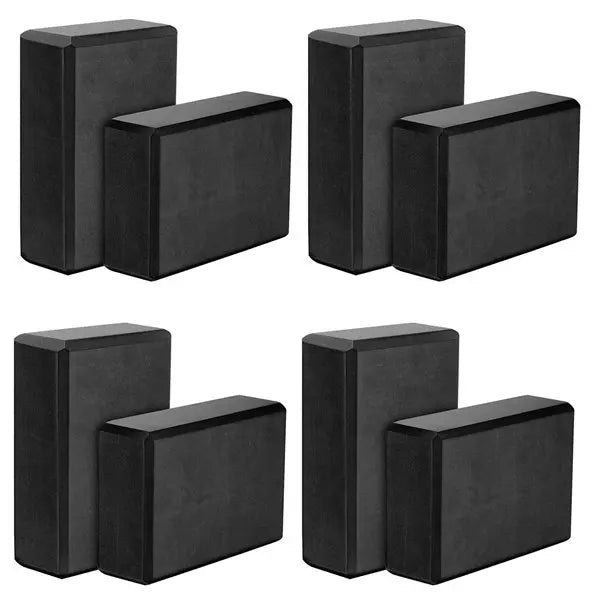 Yoga Blocks 2 Pack,23X15X7.6Cm High Density EVA Foam Yoga Block Exercise Bricks,Eco Friendly & Lightweight,Black