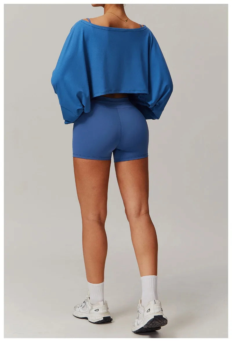Seamless Yoga Sets Sports Fitness Casual Hip-lifting Flared Pants Bra Yoga Clothes Workout Gym Short-sleeved Tracksuit for Women