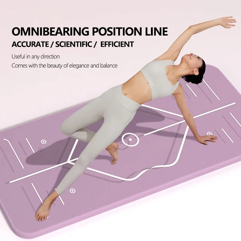 TPE Yoga Mat 6mm Pilates Mat Home Anti slip Shock Absorbent Soundproofing Fitness Mat Special Jumping Exercise Mat 183*60cm