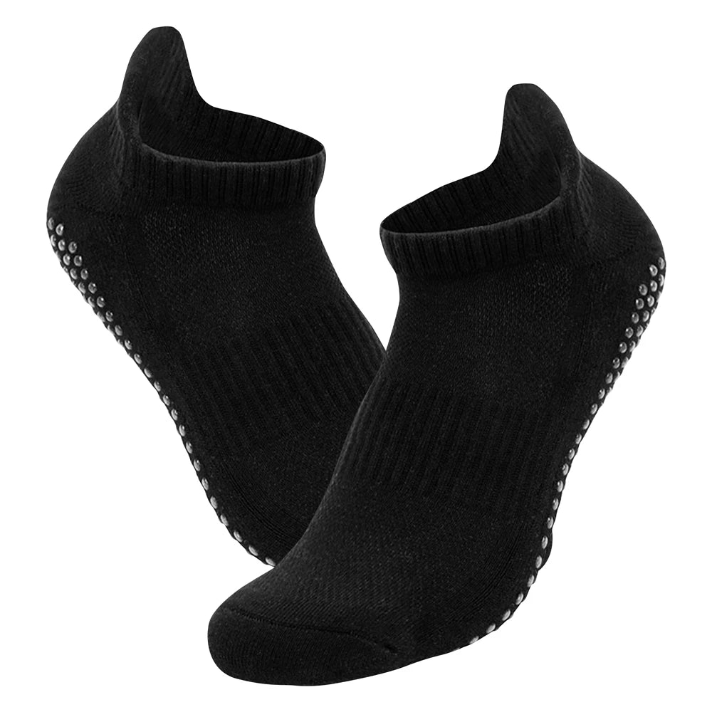 1 PAIRS Solid Cotton Thickened Towel Bottom Women's Sport Non-slip Yoga Socks High Quality Breathable Men Anti Skid Floor Socks