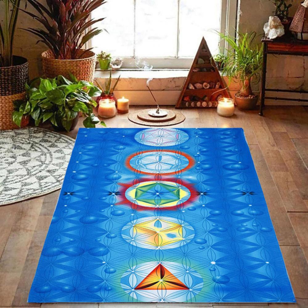 Rainbow 7 Chakra Bohemia Blanket Tapestry Summer Beach Towel Yoga Mat Pad Yoga Mats Wall Hanging Tapestry Yoga Tapestry Blanket