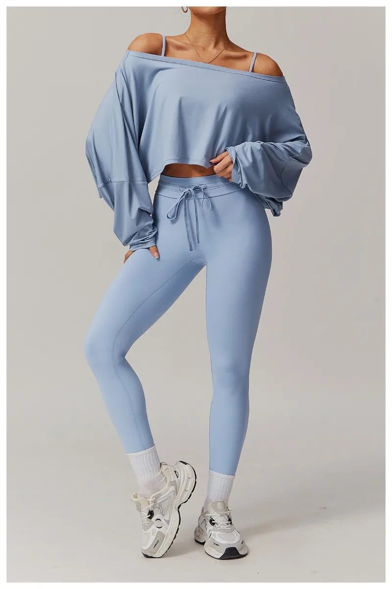 Seamless Yoga Sets Sports Fitness Casual Hip-lifting Flared Pants Bra Yoga Clothes Workout Gym Short-sleeved Tracksuit for Women
