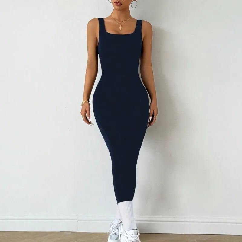 Yoga bodysuit, one-piece high-elastic fitness bodysuit, long pants, sleeveless, backless, seamless sportswear, running Pilates