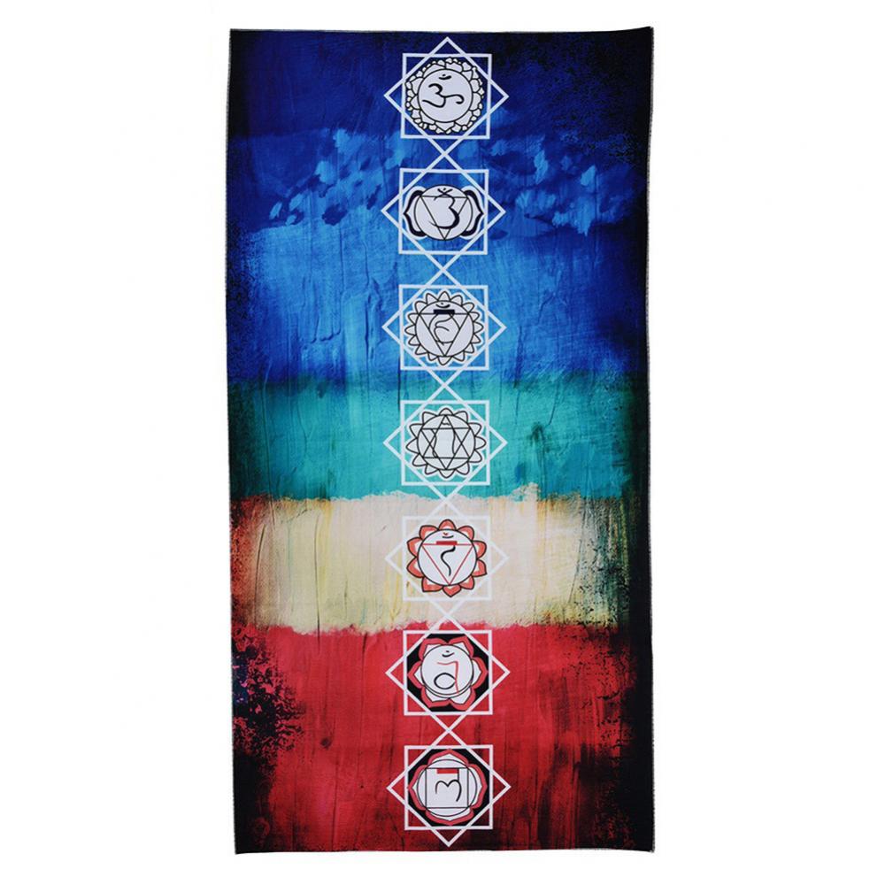 Rainbow 7 Chakra Bohemia Blanket Tapestry Summer Beach Towel Yoga Mat Pad Yoga Mats Wall Hanging Tapestry Yoga Tapestry Blanket