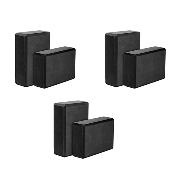 Yoga Blocks 2 Pack,23X15X7.6Cm High Density EVA Foam Yoga Block Exercise Bricks,Eco Friendly & Lightweight,Black