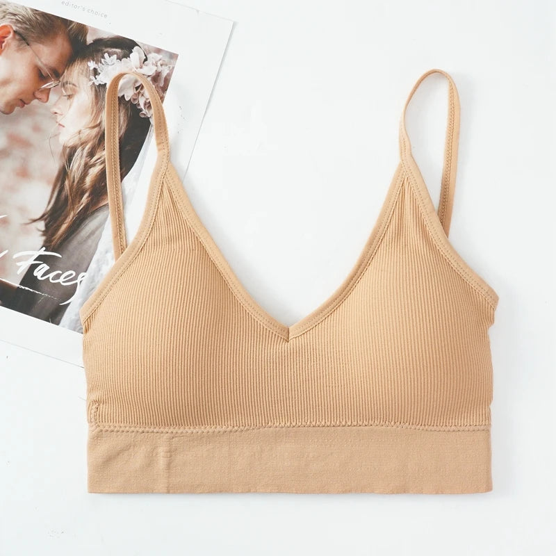 Bras for Women Sexy Seamless Bra U Type Backless Push Up Bralette Women Female Wireless Solid Wire Free Brassiere