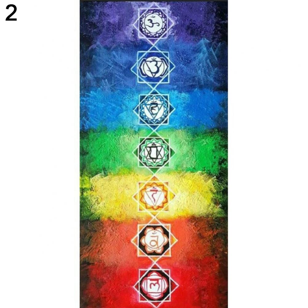Rainbow 7 Chakra Bohemia Blanket Tapestry Summer Beach Towel Yoga Mat Pad Yoga Mats Wall Hanging Tapestry Yoga Tapestry Blanket