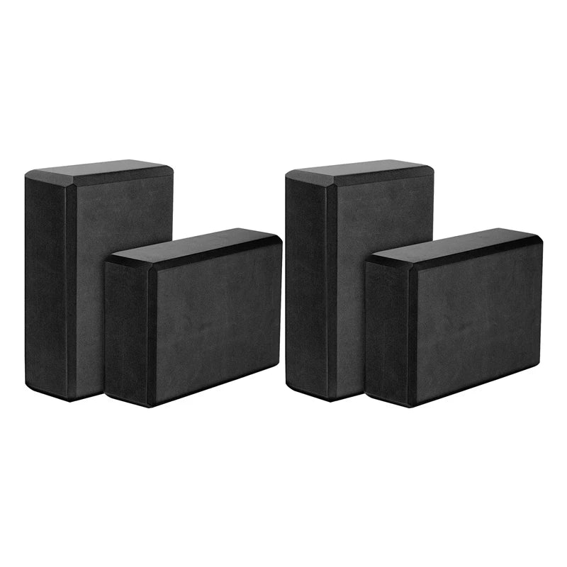 Yoga Blocks 2 Pack,23X15X7.6Cm High Density EVA Foam Yoga Block Exercise Bricks,Eco Friendly & Lightweight,Black
