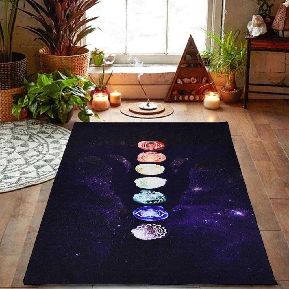 Rainbow 7 Chakra Bohemia Blanket Tapestry Summer Beach Towel Yoga Mat Pad Yoga Mats Wall Hanging Tapestry Yoga Tapestry Blanket