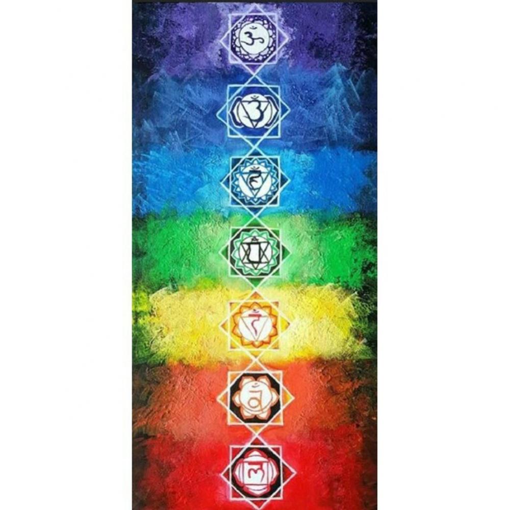 Rainbow 7 Chakra Bohemia Blanket Tapestry Summer Beach Towel Yoga Mat Pad Yoga Mats Wall Hanging Tapestry Yoga Tapestry Blanket