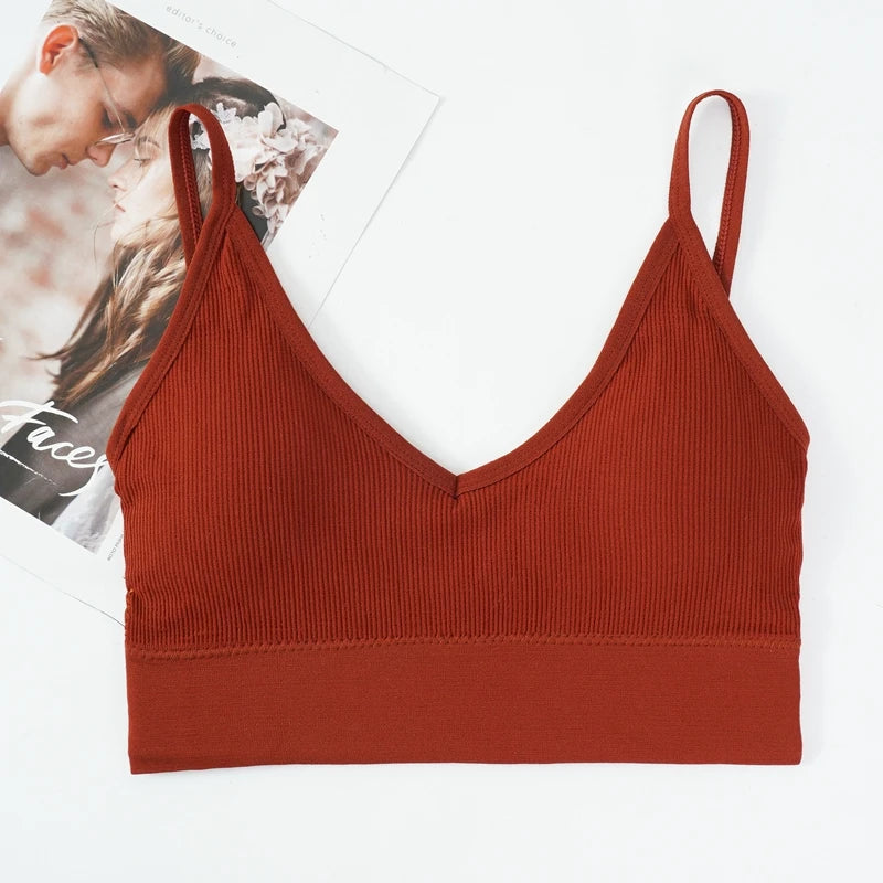 Bras for Women Sexy Seamless Bra U Type Backless Push Up Bralette Women Female Wireless Solid Wire Free Brassiere