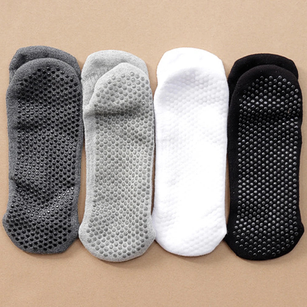 1 PAIRS Solid Cotton Thickened Towel Bottom Women's Sport Non-slip Yoga Socks High Quality Breathable Men Anti Skid Floor Socks