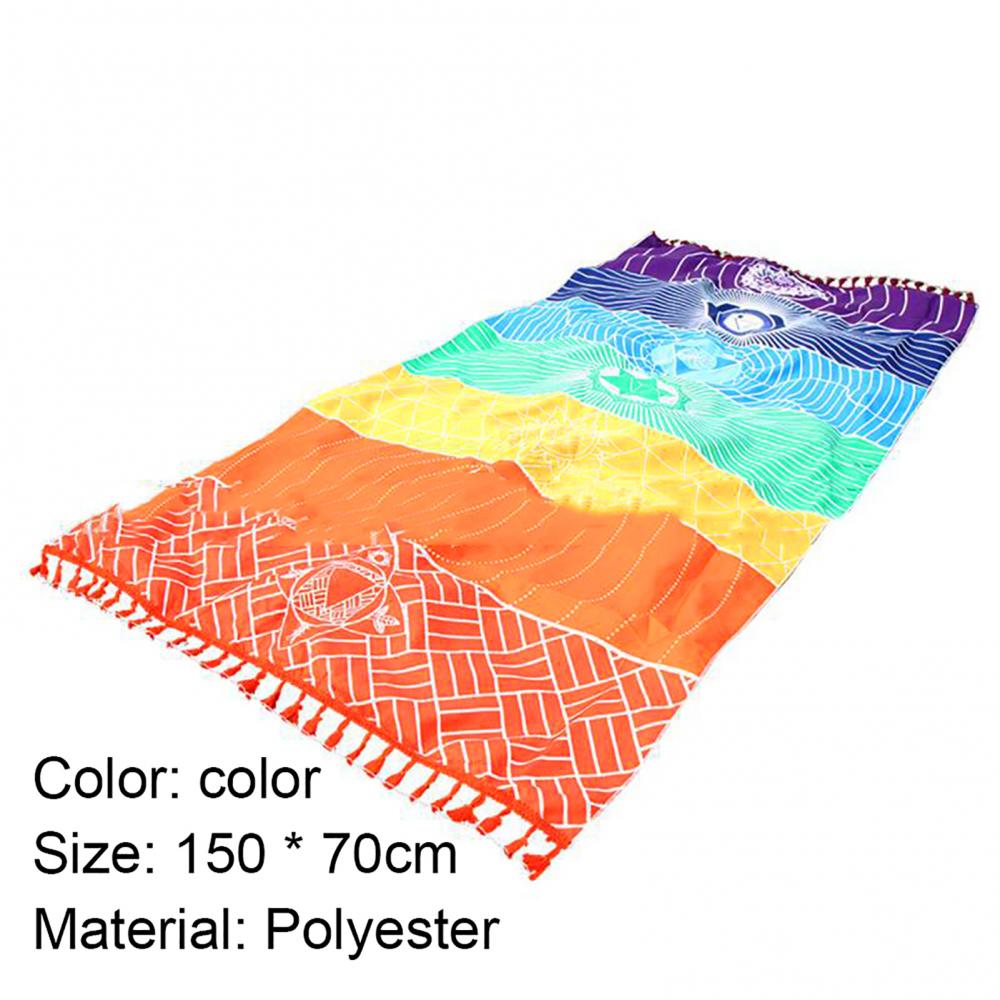 Rainbow 7 Chakra Bohemia Blanket Tapestry Summer Beach Towel Yoga Mat Pad Yoga Mats Wall Hanging Tapestry Yoga Tapestry Blanket